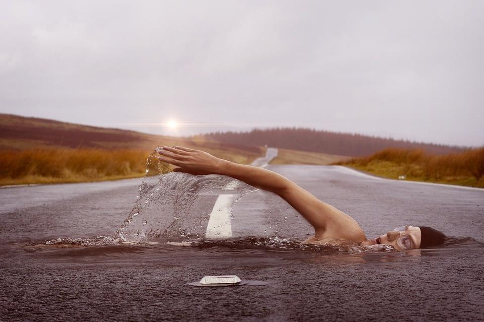 Swimming In The Roads jigsaw puzzle